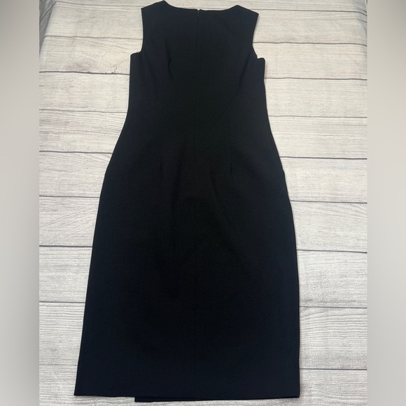 Michael Kors Little Black Dress Wool Sheath Made In Italy Size 2 - Picture 5 of 7